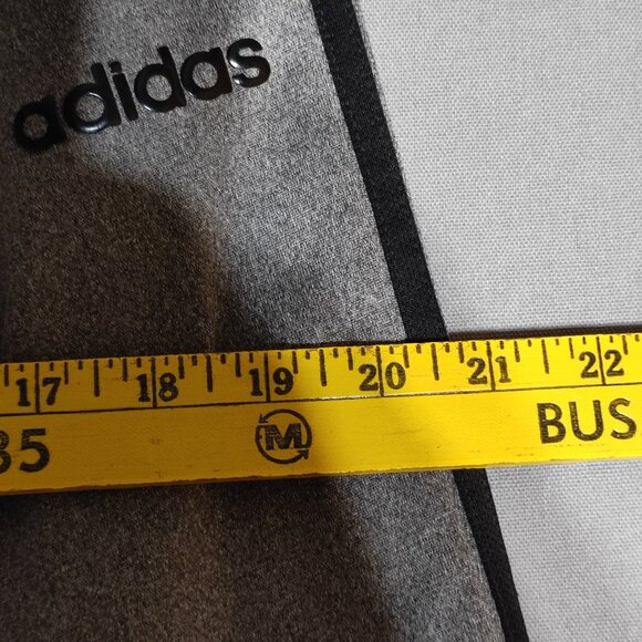 Adidas sweatpants women's size L grey colour with 3 black stripes straight leg - Picture 10 of 14